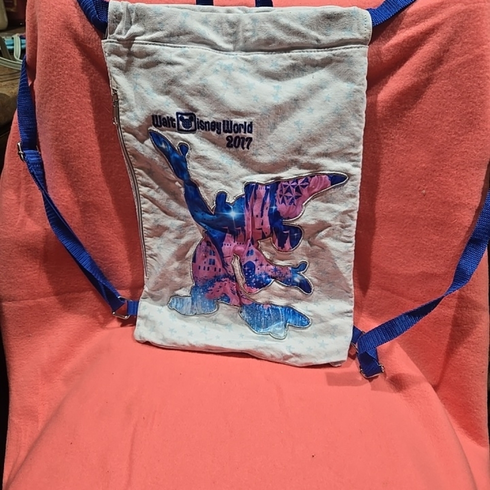 Disney World Blue and Pink Backpack